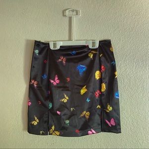 MOTEL butterfly satin bodycon miniskirt 🦋